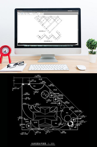 CAD豪华花园景观施工图图纸图片