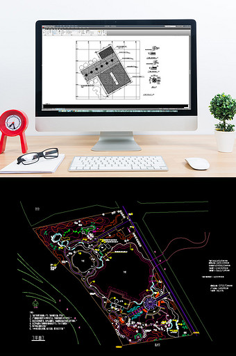 景区湖景观设计施工图CAD图片