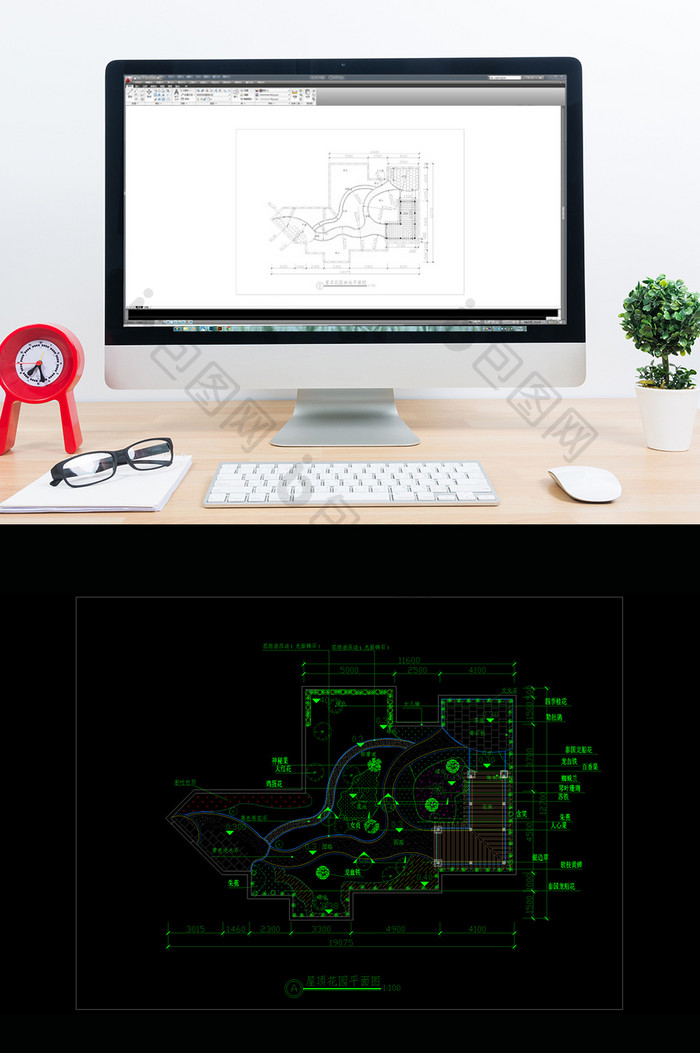 CAD屋顶花园的景观设计施工图