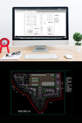 公园广场的CAD景观设计图