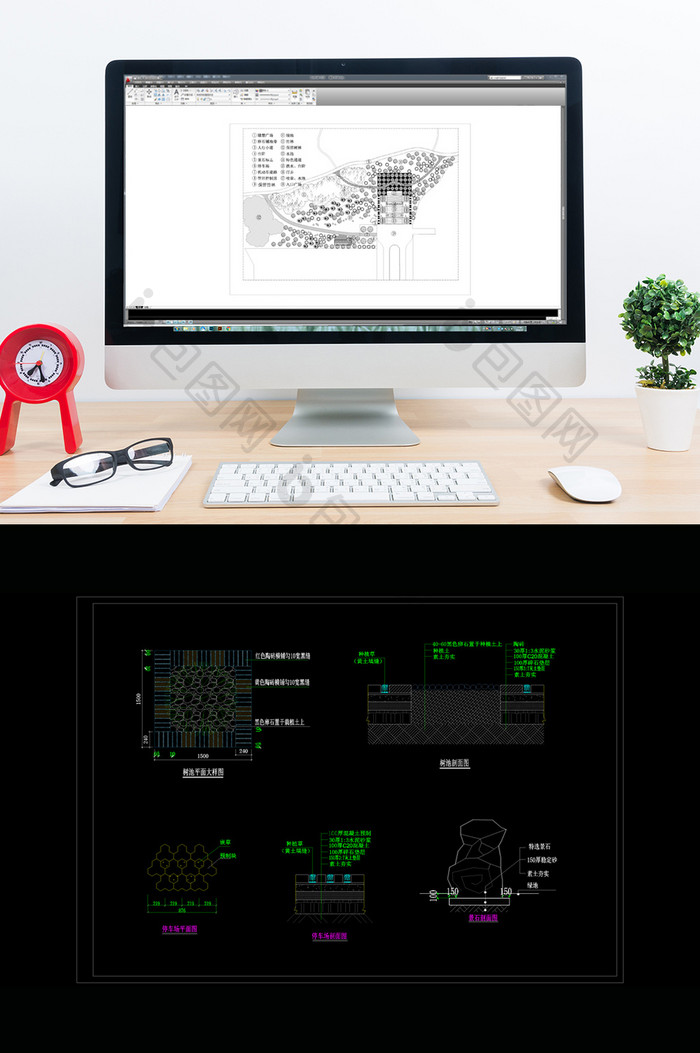 公园的CAD景观设计施工图纸