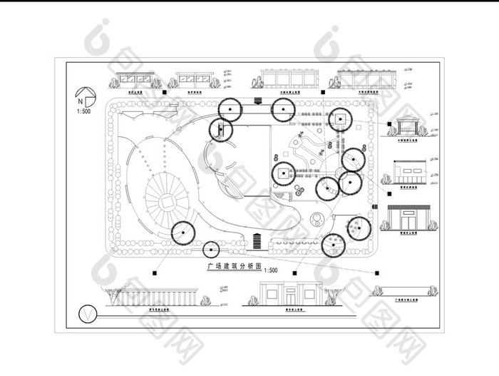 广场的景观设计CAD施工图