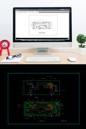 屋顶花园绿化景观设计图CAD