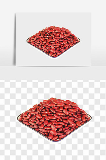 好美味的红芸豆PSD元素图片