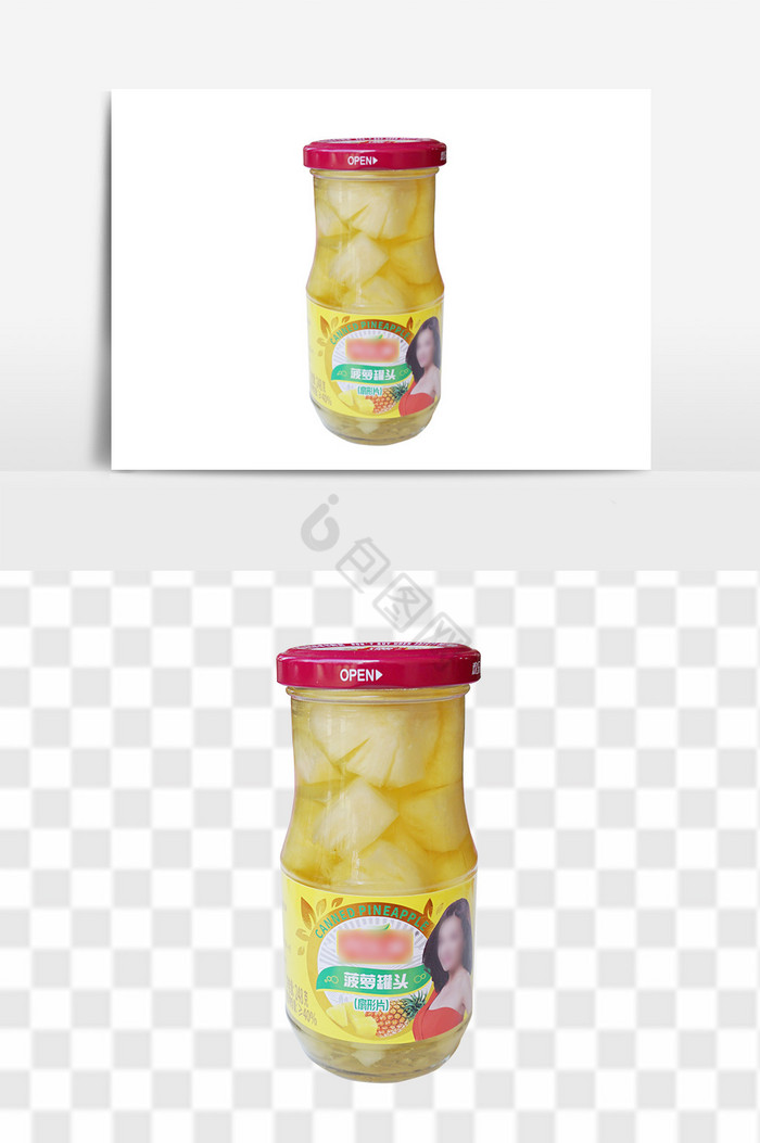 美味可口水果罐头菠萝罐头图片