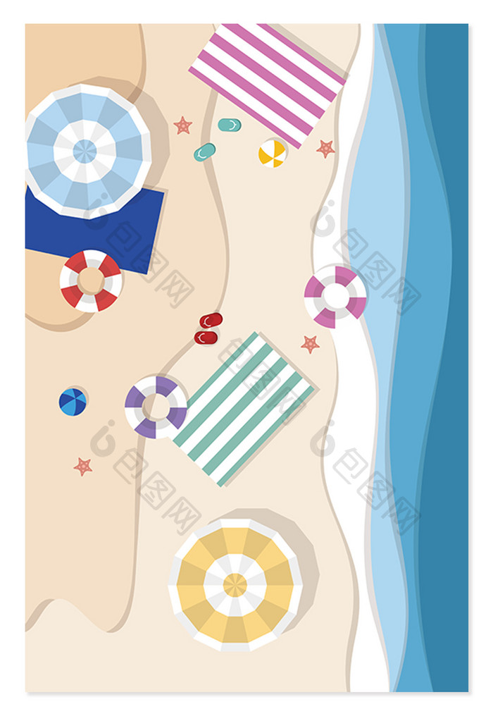 夏日沙滩广告设计背景图