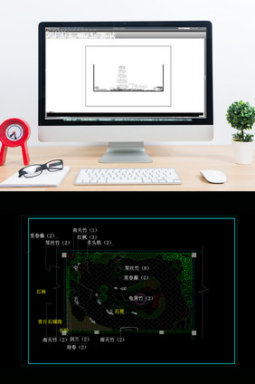 屋顶花园绿植景观设计CAD