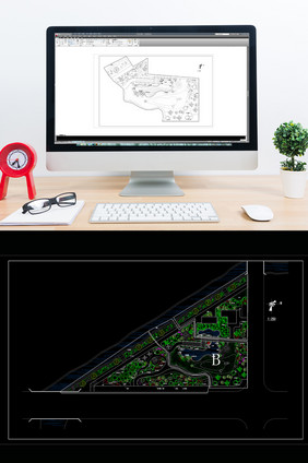 小公园绿化景观设计施工图CAD