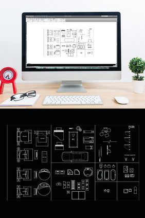 CAD沙发家具平面模块