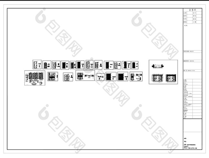 木门玻璃门CAD图纸模块