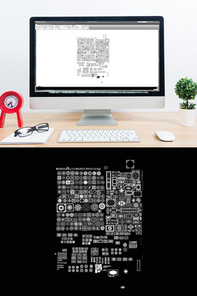 CAD地面砖图案模块