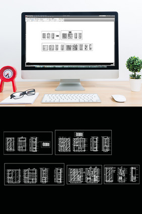 CAD衣柜设计图库