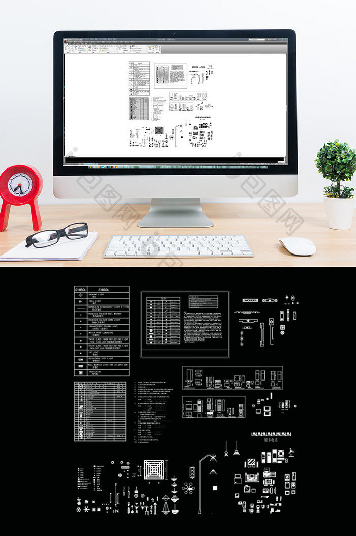 CAD灯具家电图库