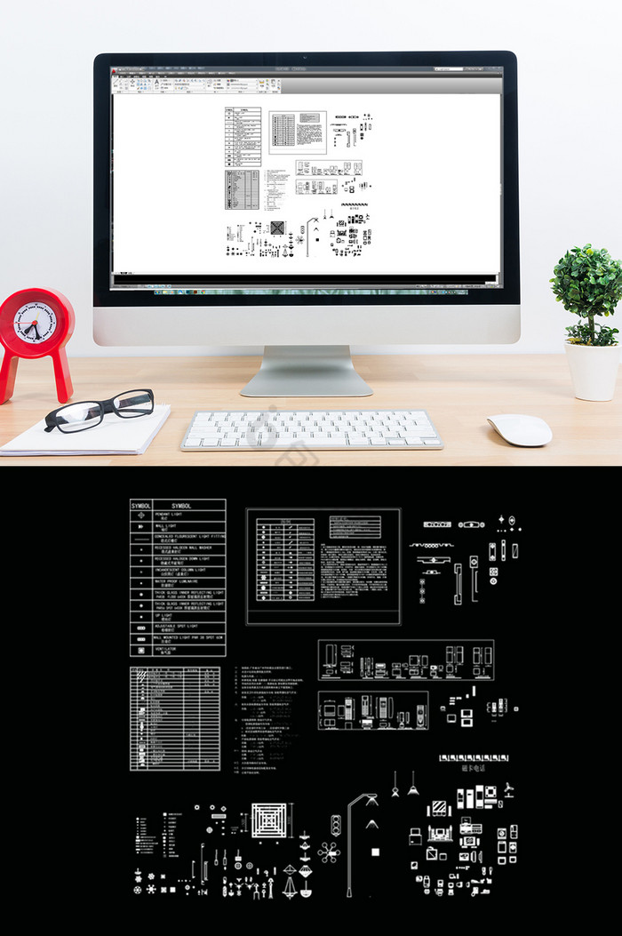 CAD灯具家电图库图片