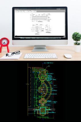 道路绿化的景观设计施工图纸CAD