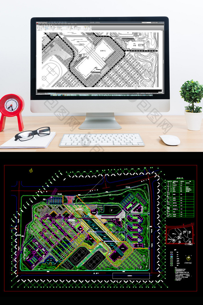 大学校园景观设计总图CAD图片图片
