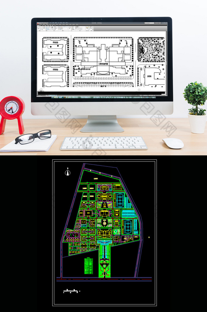 大学校园CAD绿化景观设计图纸