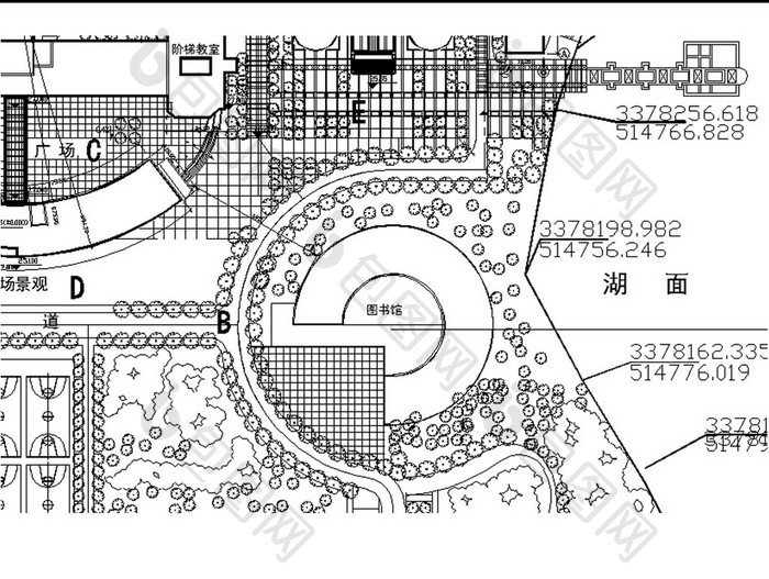 CAD景观设计大学方案图