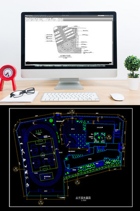 小学室外景观设计图CAD