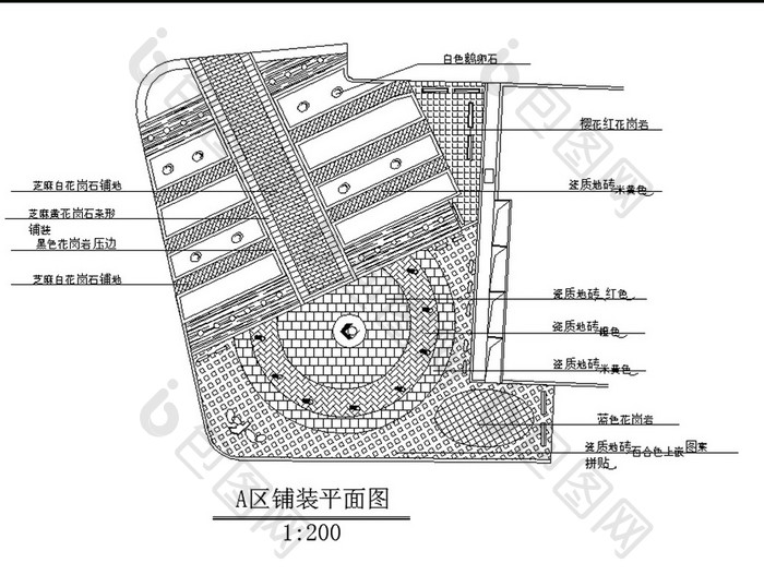 小学室外景观设计图CAD