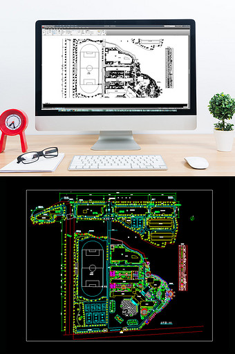 学校景观设计的设计方案图CAD图片