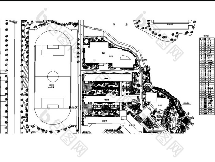 学校景观设计的设计方案图CAD