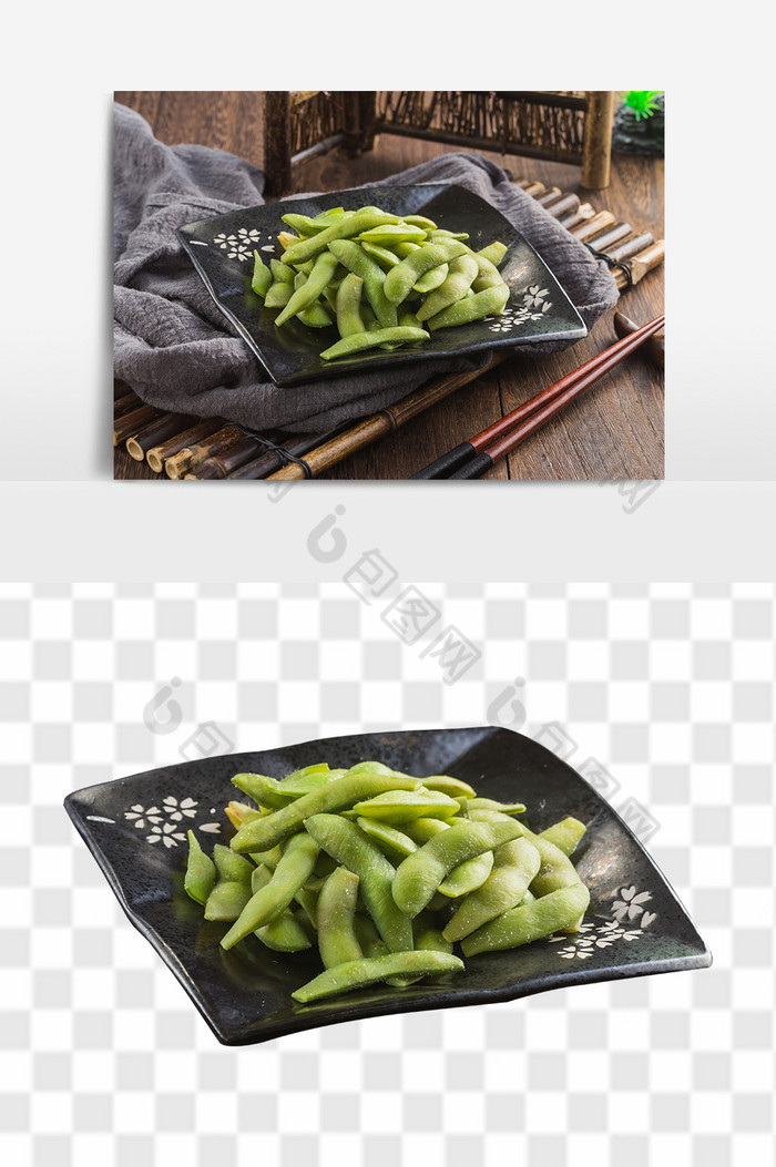 盐枝豆日式料理图片图片