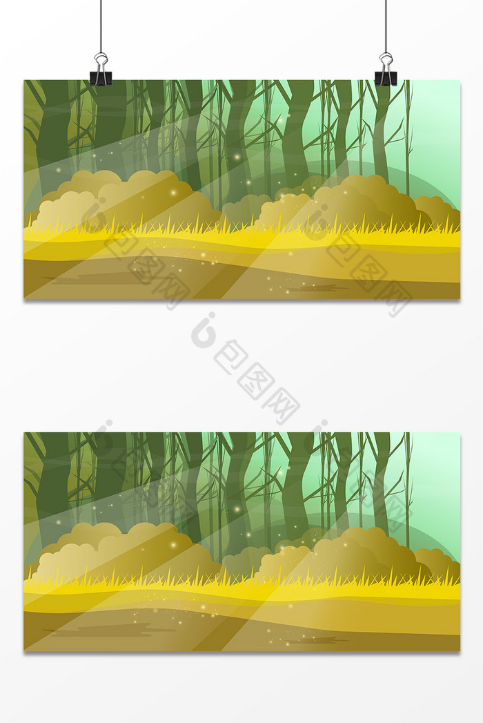 森林绿色文艺设计背景图