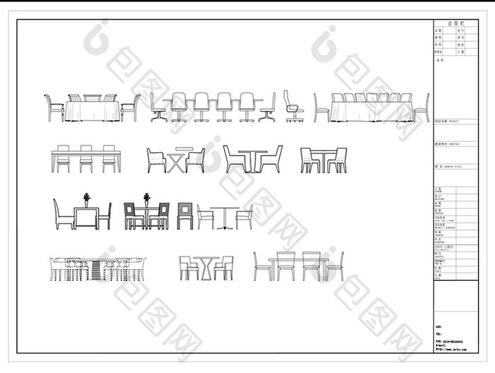 CAD桌子模型模块