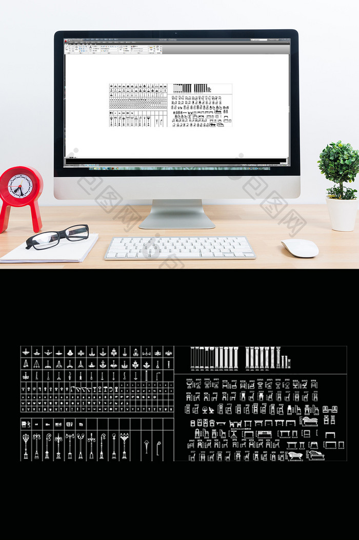 CAD室内平立面家具模型