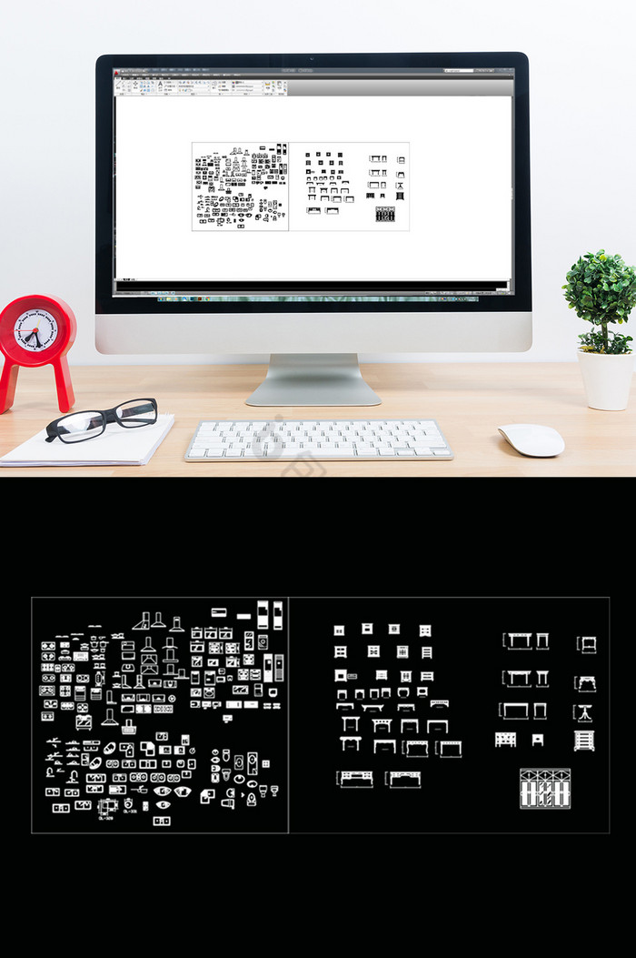 CAD平面家具模型图片