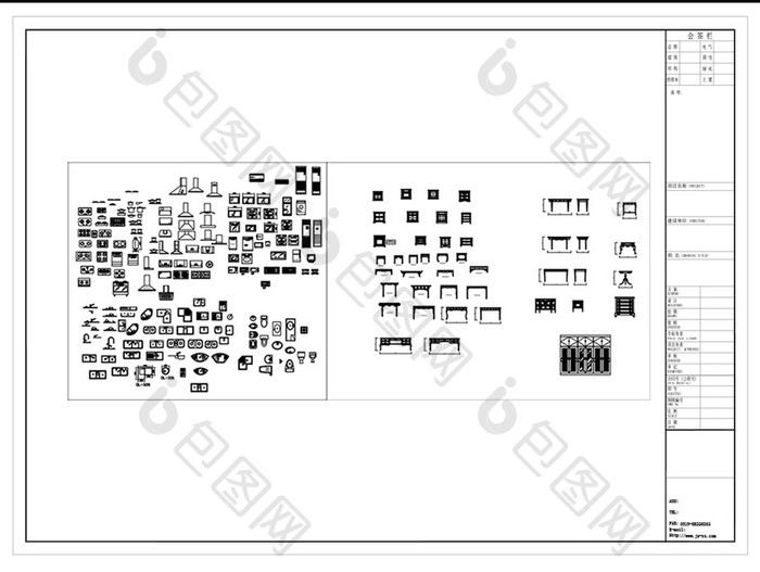 CAD平面家具模型