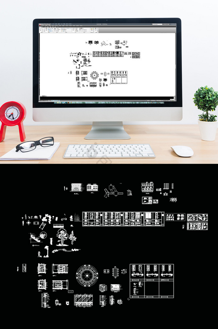 CAD平面家具模板图片