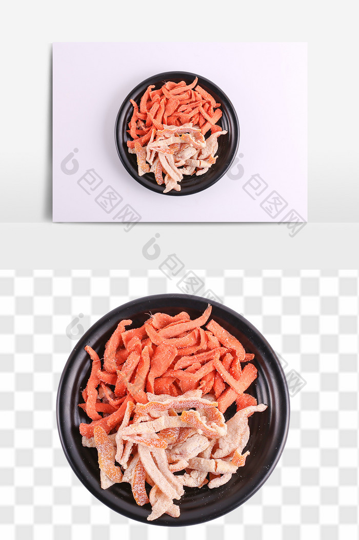 红姜陈皮组合休闲零食电商素材