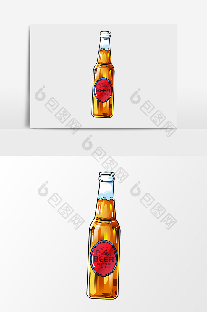 手绘漫画酒瓶啤酒 图片下载 包图网
