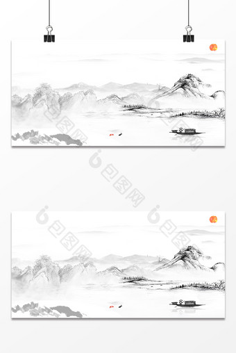 水墨中国设计背景图图片