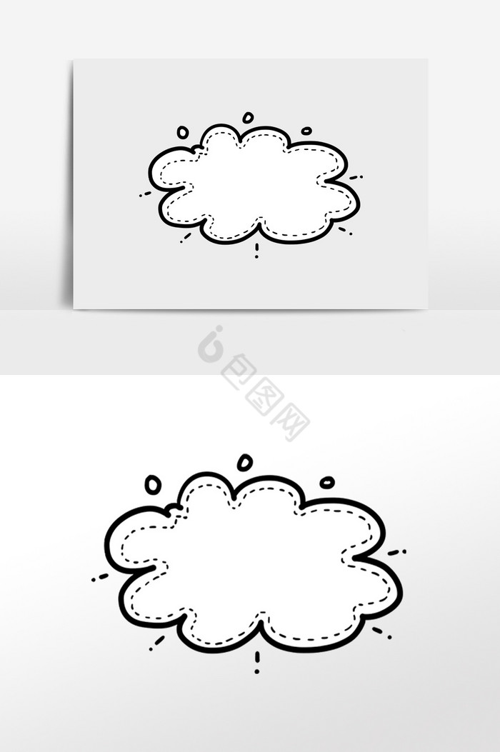 云形对话框插画图片