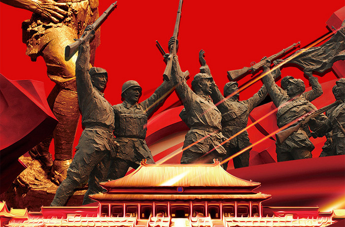 红色纪念日建军91周年背景图