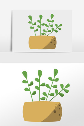 绿植花盆插画