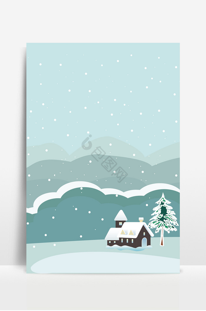 冬季雪山风景广告图片
