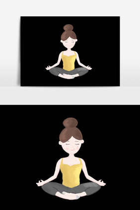 瑜伽冥想少女