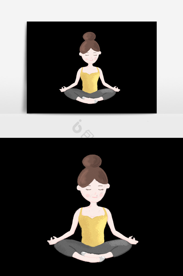 瑜伽冥想少女图片