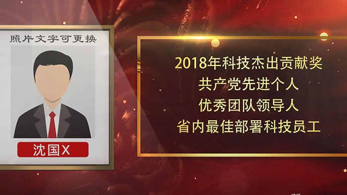 党政人物介绍片头 党的好干部焦裕禄AE片