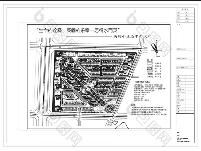 CAD小区户型建筑平面总规划图纸