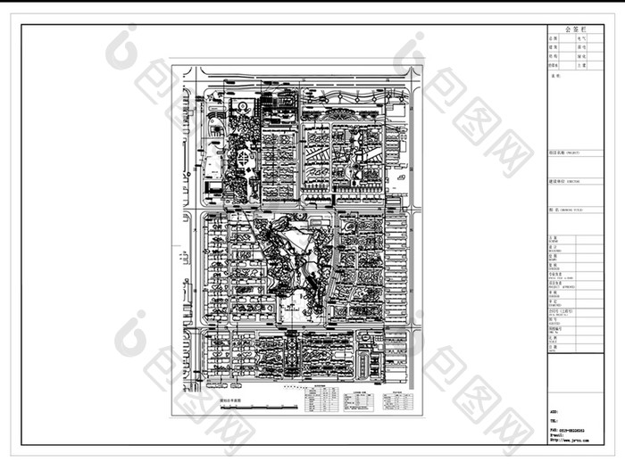 CAD大型社区楼盘建筑景观规划