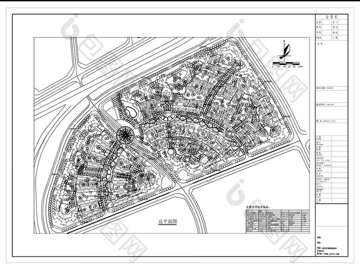 大型社区建筑景观规划设计CAD图纸