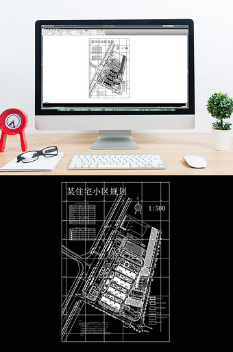 小区户型建筑规划CAD图纸方案图片