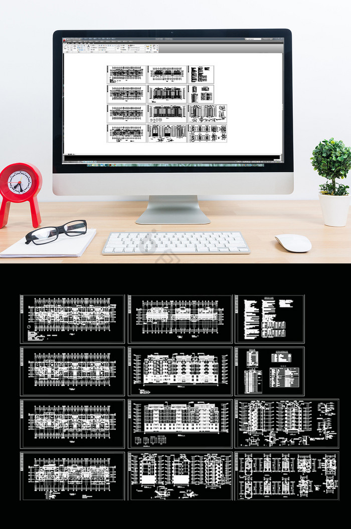 CAD小区建筑施工图图片