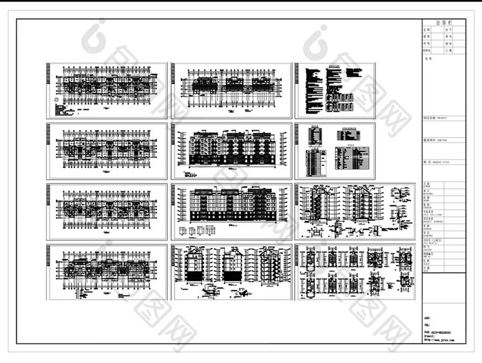 CAD小区建筑施工图