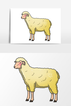 绵羊绵羊草地插图动物绵羊插画绵羊插画抽象剪影动物绵羊客厅现代创意